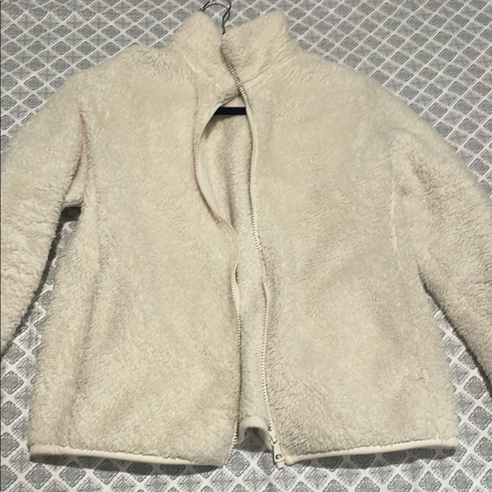 Women's Cream Fleece Jacket
